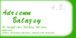 adrienn balazsy business card